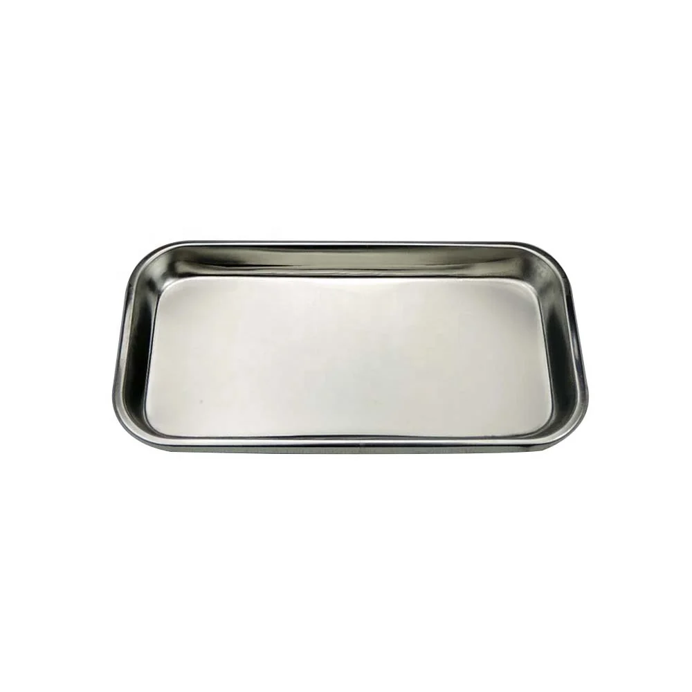 1pc Stainless Steel Medical Surgical Tray Plate Dental Storage Holder Dentist Tools Dish Storage Box For Clinic Tooth Care