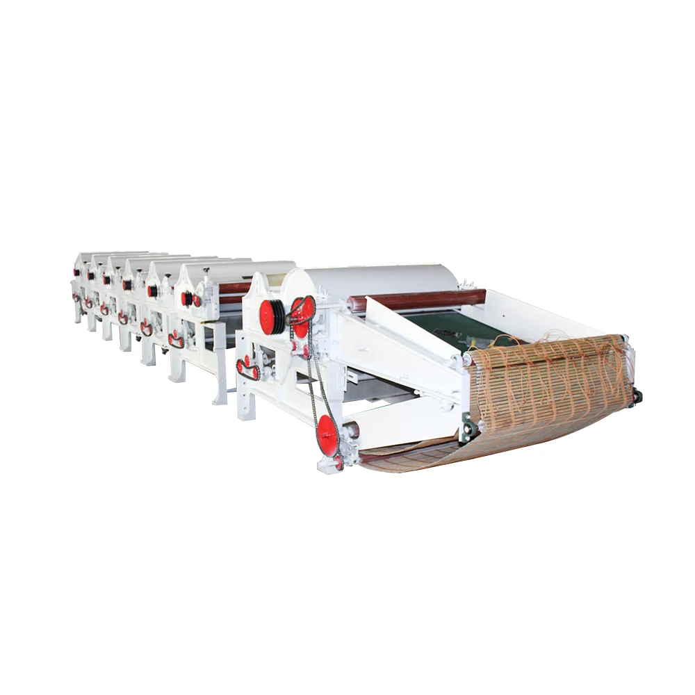Tear waste cloth used clothing yarn opening into fiber textile waste recycling machine line