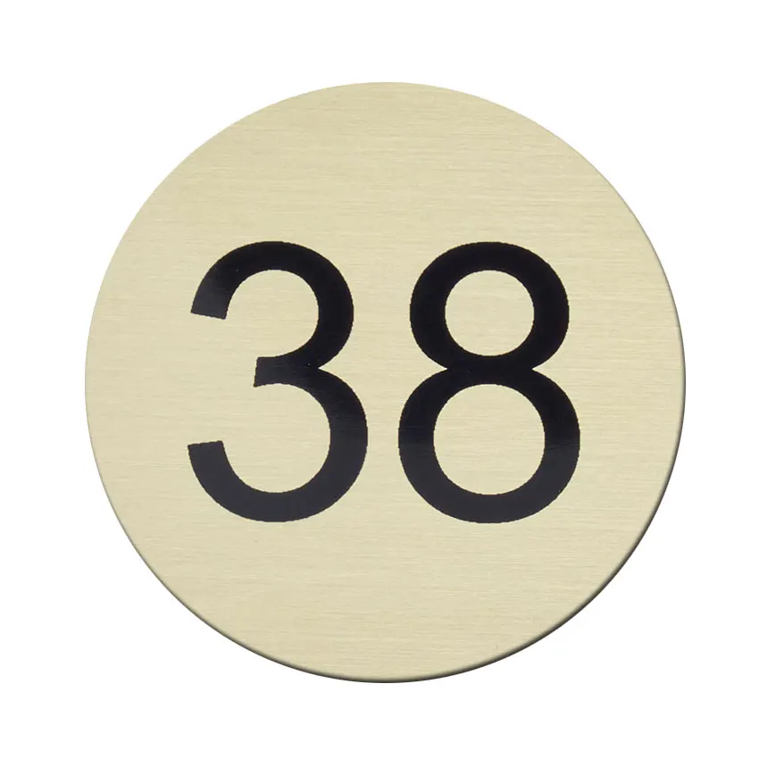 custom metal hotel room number adhesive plate table number sticker locker number tag