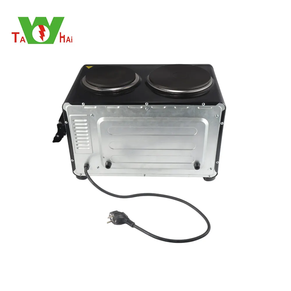 portable table benchtop home baking oven stove electric toaster oven with hot plate
