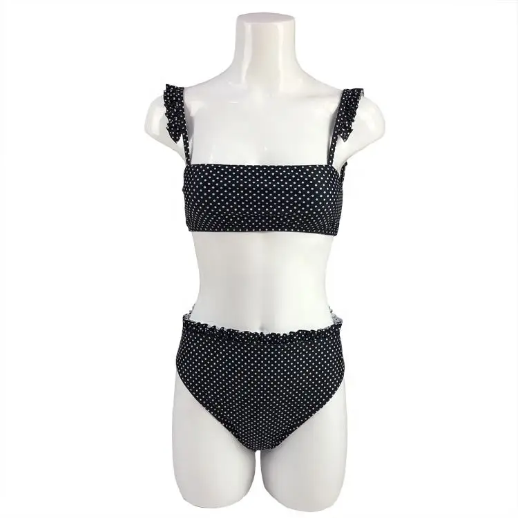 Eco Friendly Ladies Swimwear Recycled Custom Logo Bath Suit Manufacturing Swimsuit Set Contrast Color Women Bikini& Beachwear