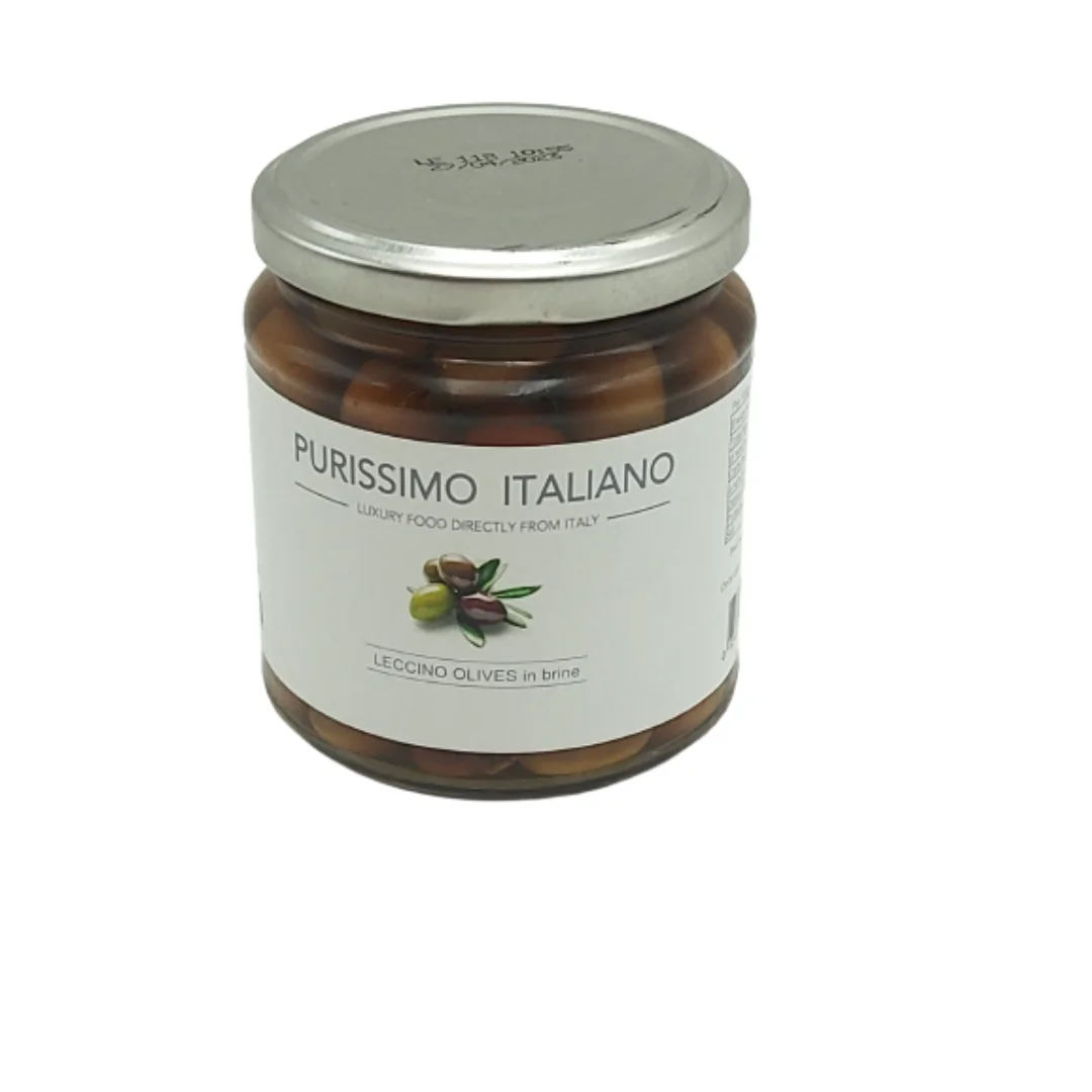Black Olives  Made in Italy 100% Leccino Olives 314 ml for luxury restaurants