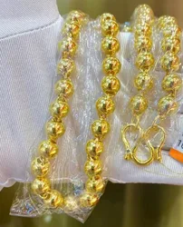 Different Luxury Style Designs Yellow Color 24K Pure Gold Chain Necklace