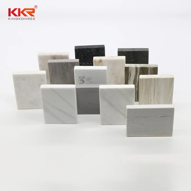 Free sample kingkonree marble pattern acrylic solid surface sheet texture solid surface slab