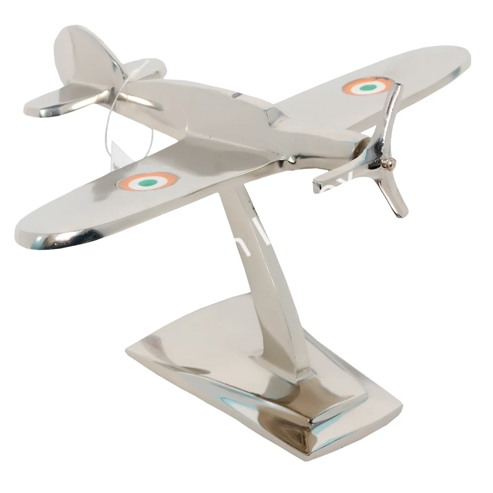 Mirror polished Aircraft Model And Portable Cast Aluminium Aeroplane With Stand Metal Tabletop Object Online Supply Airplanes
