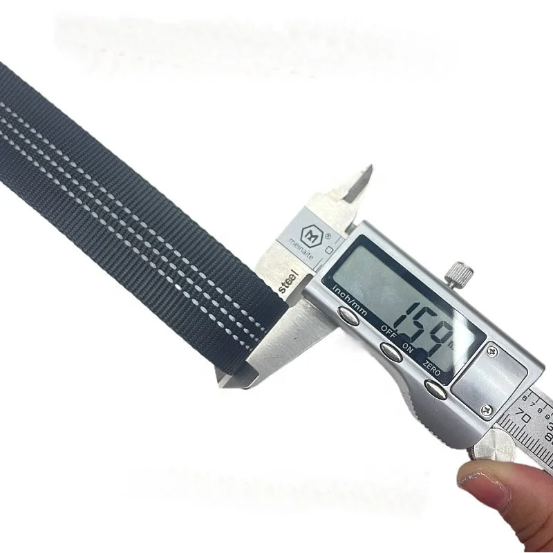 wholesale 1' nylon webbing double layers hollow tubular reflective strap for traction pet dog leash