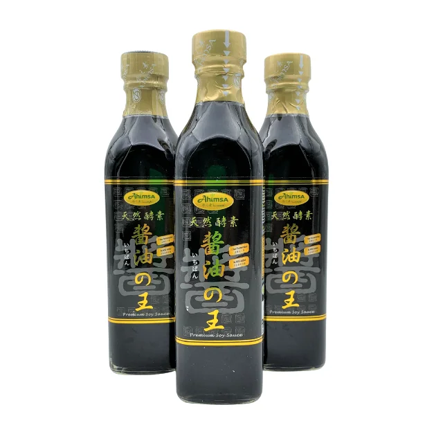 Nature Fermented Asian Soy Sauce HALAL BRC Liquid Glass Bottle Dipping Ahimsa Classic Soy Soya Sauce