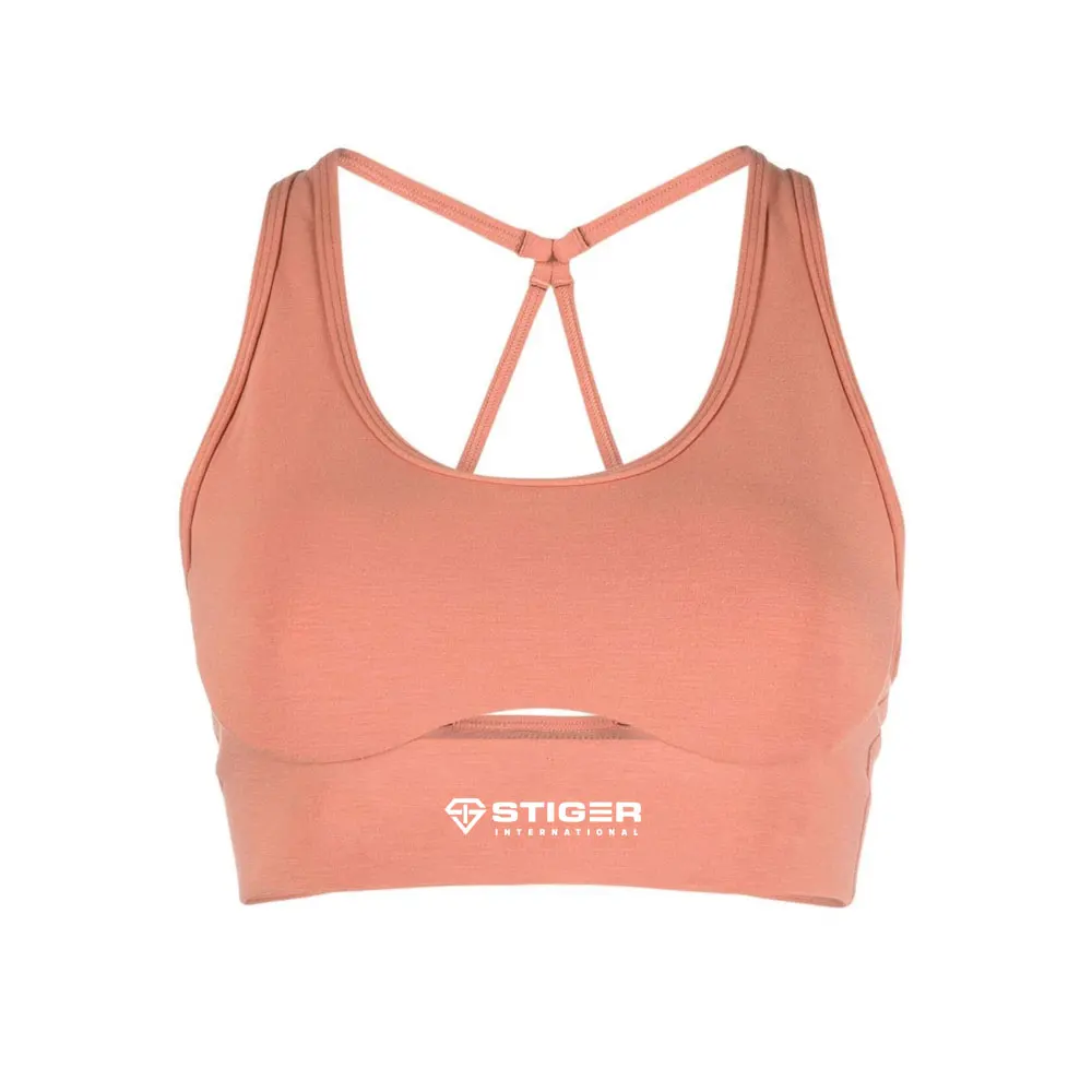 New Design Women Custom Knit Sports Bra For Running Yoga Fitness Seamless Back Sports Underwear Bra