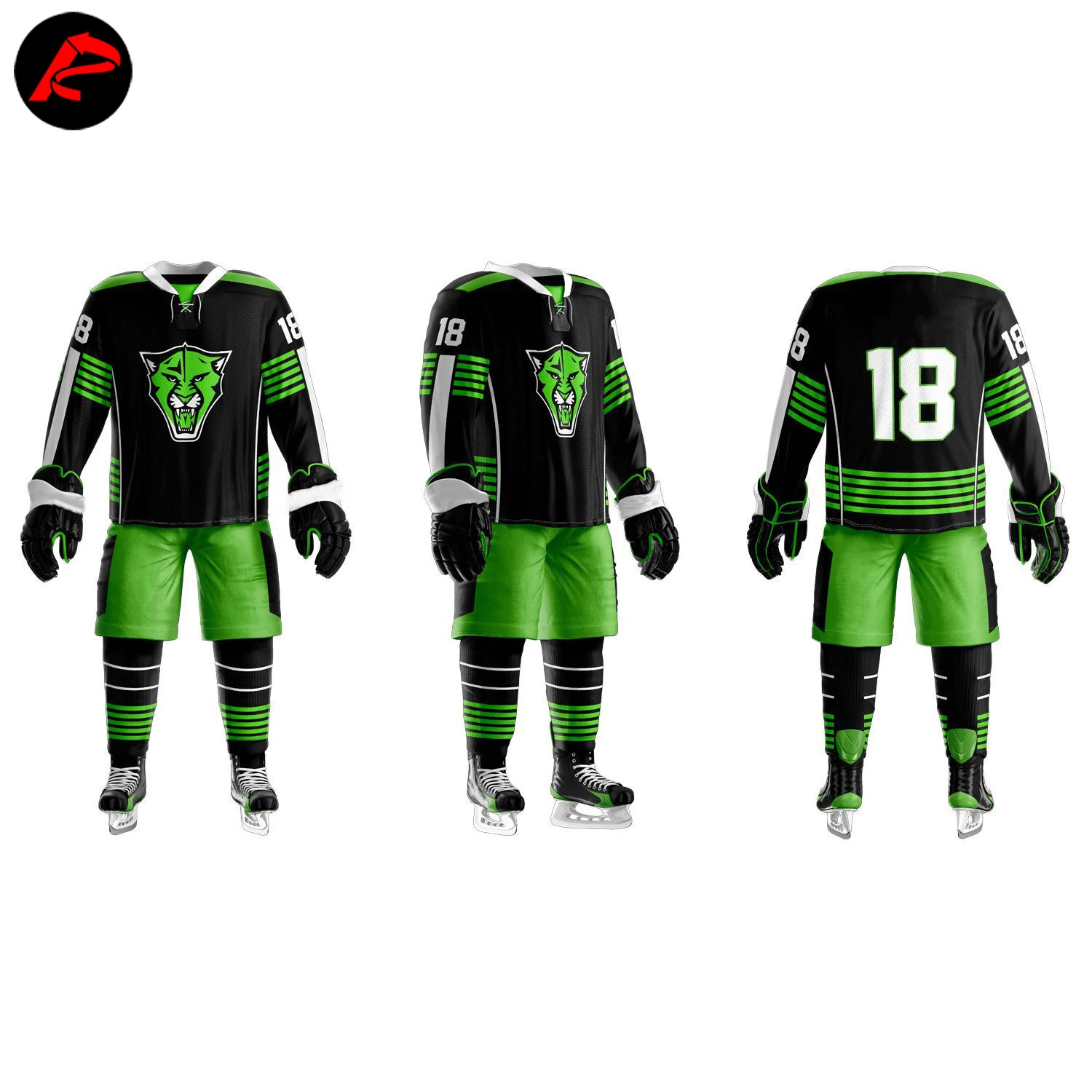 ICE Hockey Uniforms OEM Hot Selling Sublimation 100% Polyester Customized Team Name Customized Color Customized Sizes