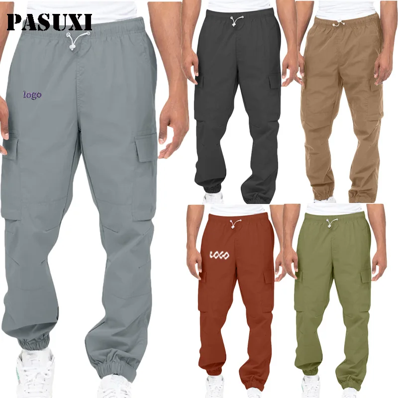 PASUXI Wholesale Straight Trousers Casual Cargo Work Pants Long Pants Work Wear Pantalons Pour Hommes For Men