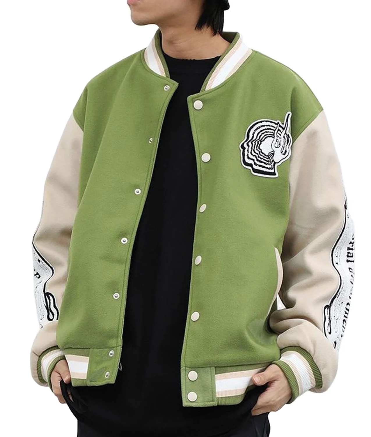 Customized Logos Embroidery Letterman Jackets For Men Womens Crop Varsity Jackets Wool Body Leather SLeeves Greek Jackets