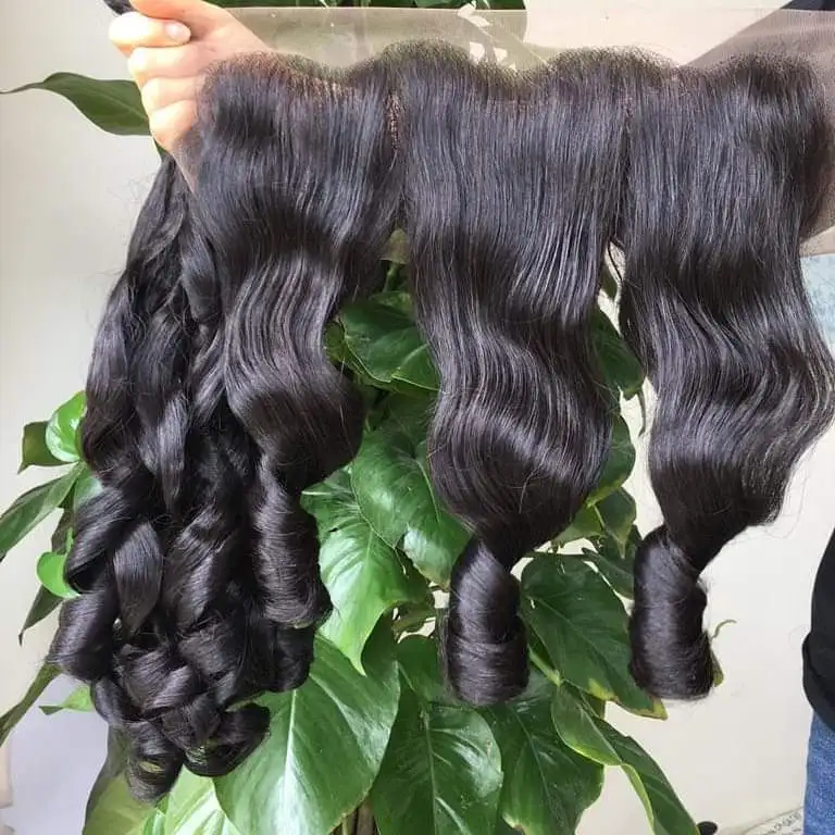 Hot Selling Top Quality Double Drawn Funmi Bouncy Human Hair Made Of Vietnam Hair Super Double Drawn Hair Vietnam