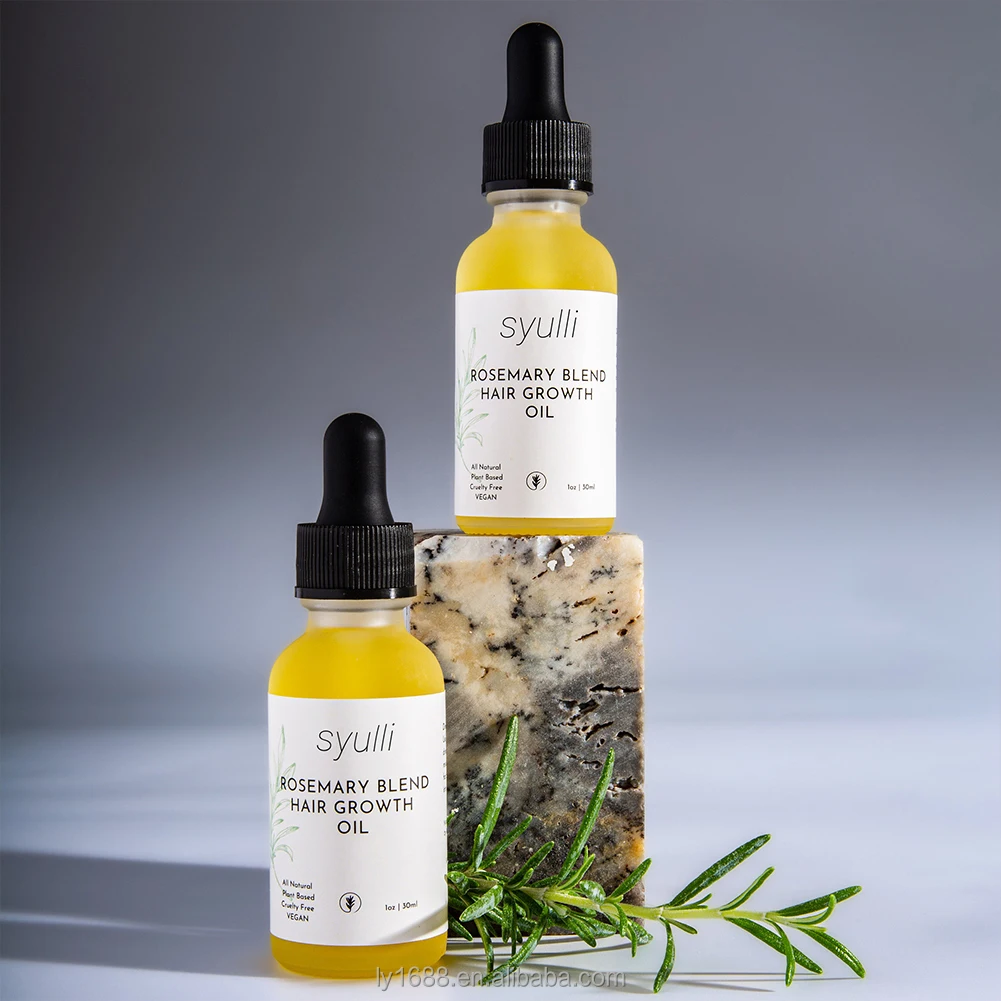 Private Label 100% Natural Rosemary Castor Oil Nourishing Scalp Elixirs Hair Care Loss Treatment Hair Growth Oil Serum