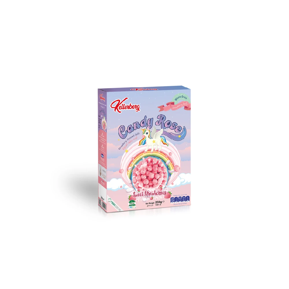 Клубничные шарики горячая Распродажа хрустящие сладкие хлопья для завтрака с клубникой из Турции