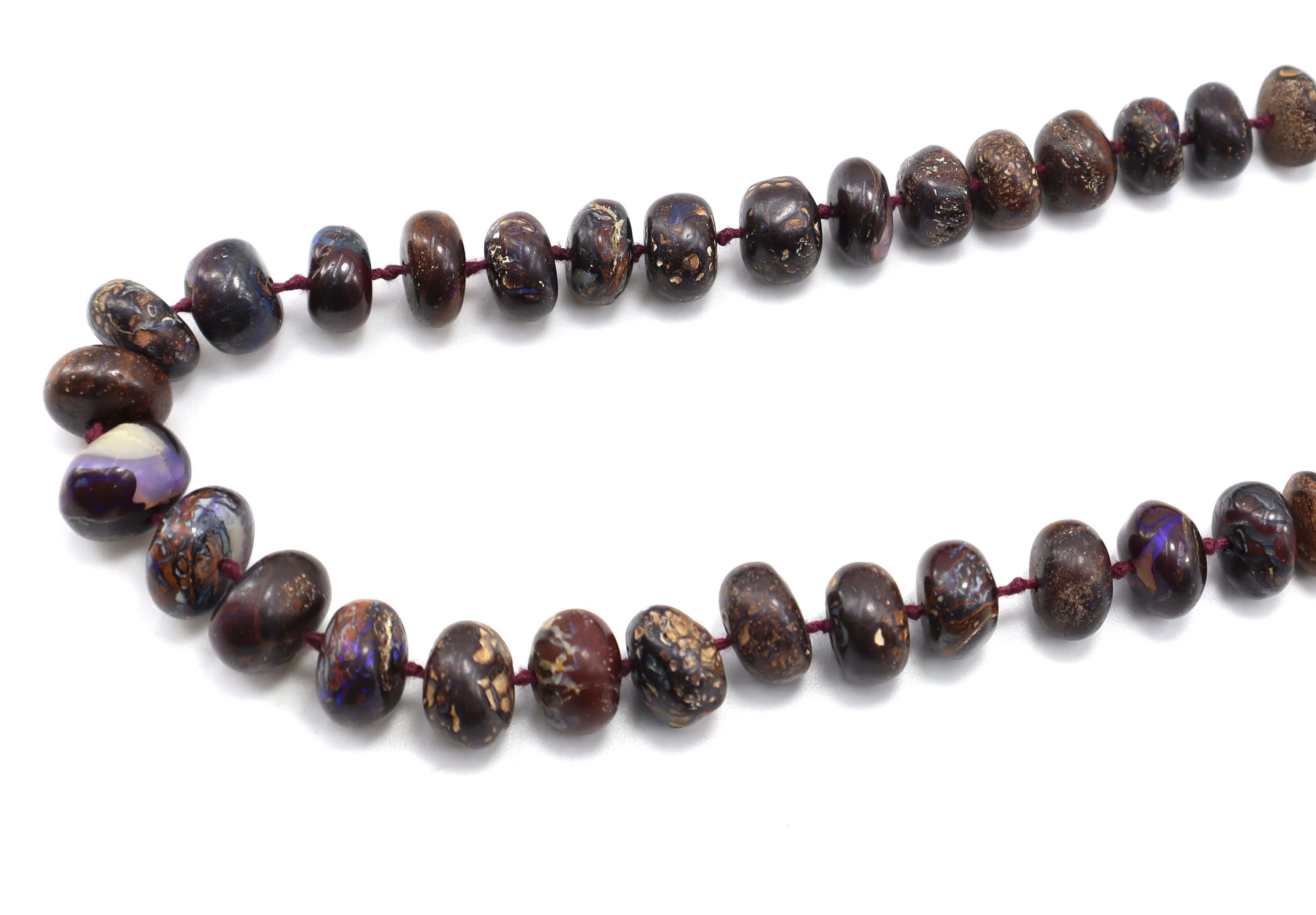 925 Sterling Silver Natural Boulder Opal Smooth Roundel Beads Necklace Beads Lock Pave Diamond Necklace Beads 20 Inch