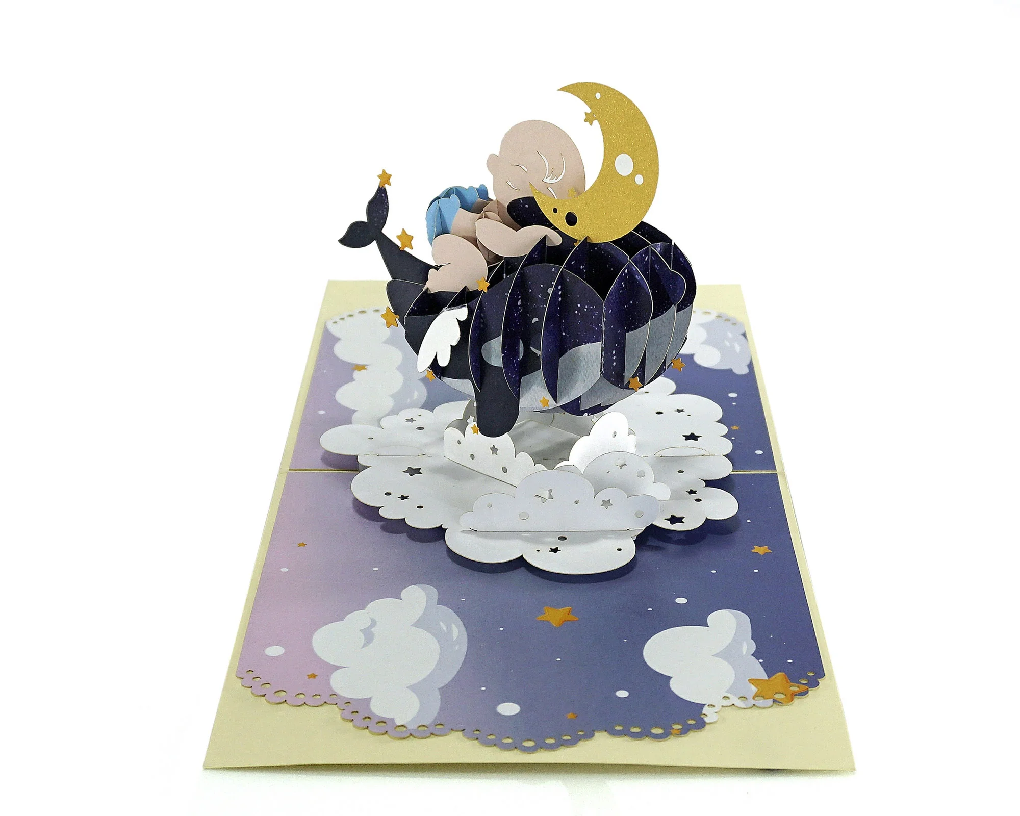 New Model 3D months greeting cards for baby and Age Monthly Milestone 3D Popup Card Supply quantity from 100 pcs