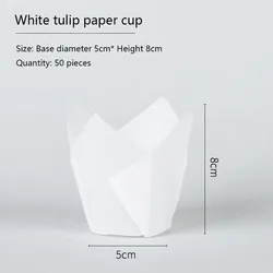 Tulip Cupcake Tomaven Cake Greaseproof Paper Tomaven Cups 50pcs