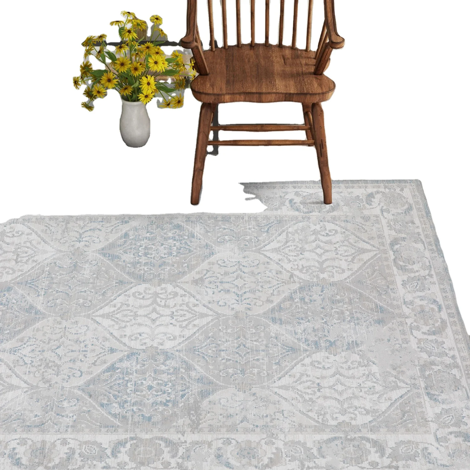 2023 new trend printing cotton rug non slidung