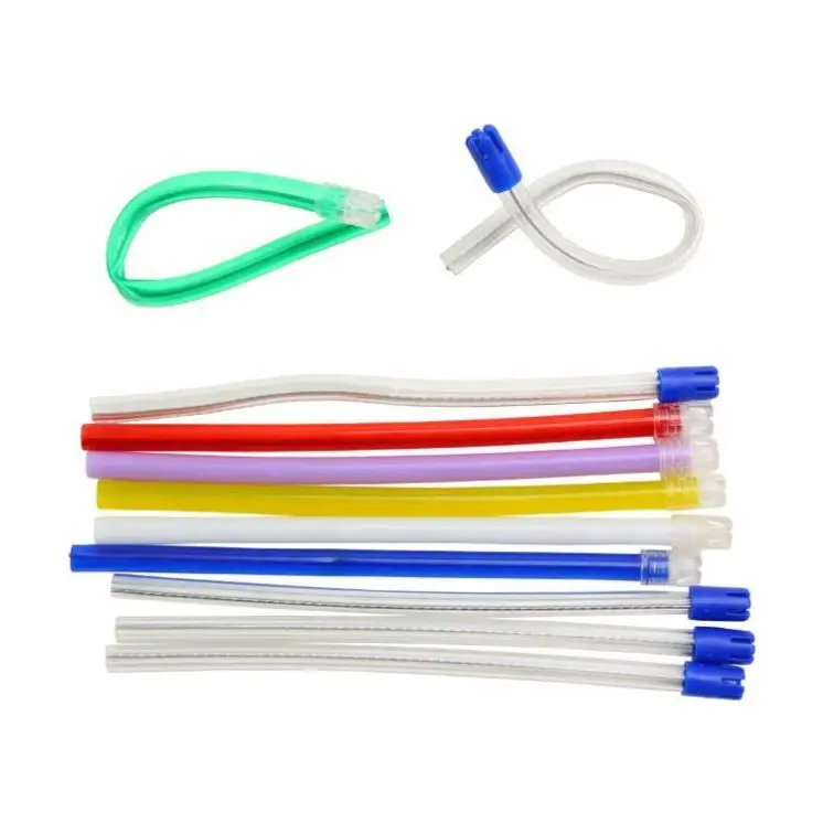 Eco-Friendly Ce Approved Transparent saliva ejector flexible saliva ejector dental