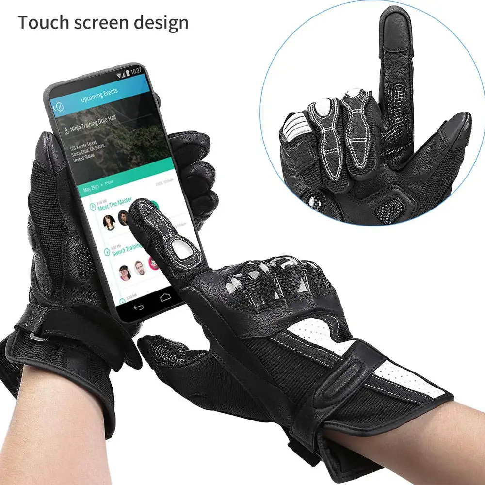 Factory Rate Motorcycle Gloves Unisex Full Finger Touchscreen Motorbike Gloves for Riding Road Racing Winter Motor Bike Gloves