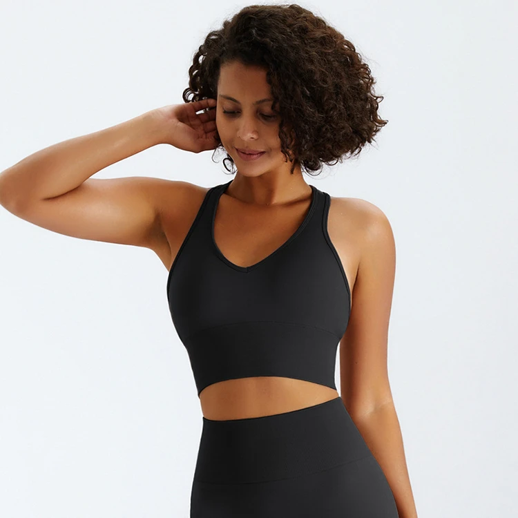 2023 New Sexy Wire Free Candy Color Sport Bra Women Custom Logo Underwear Ladies Backless Yoga Bra