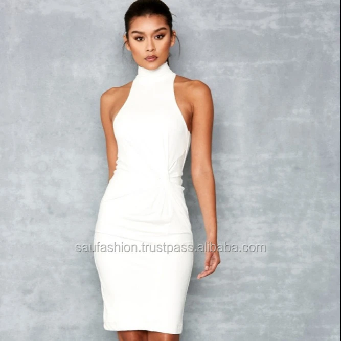 Top Quality Factory in Bangladesh New Design Touch Feeling Women Fashion Clothing Satin Bodycon Mini Dress Women