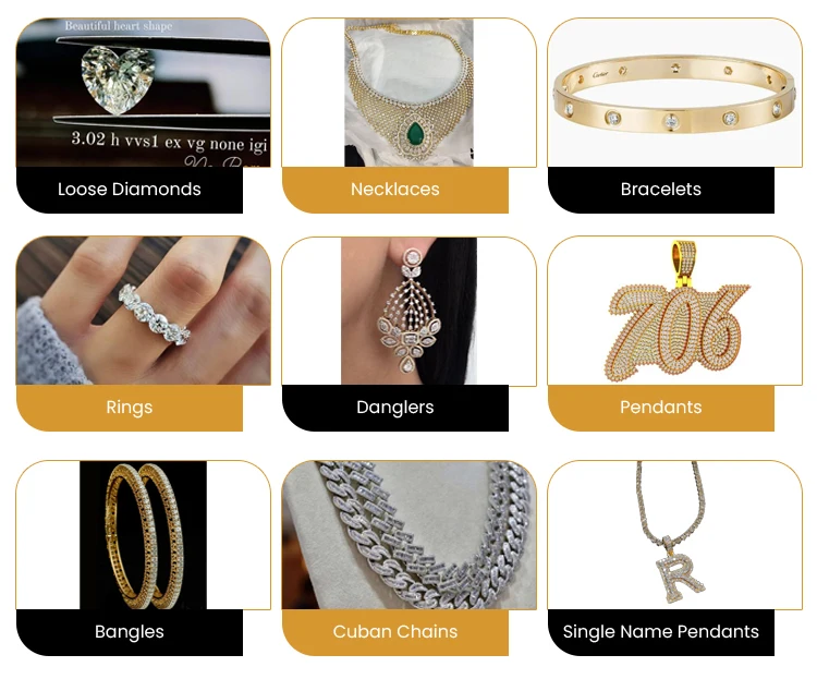 Leading Supplier of Trendy Design Hot Selling Luxury Fine Jewelry Real Natural Diamond Gold Kada/ Gents Gold Kada