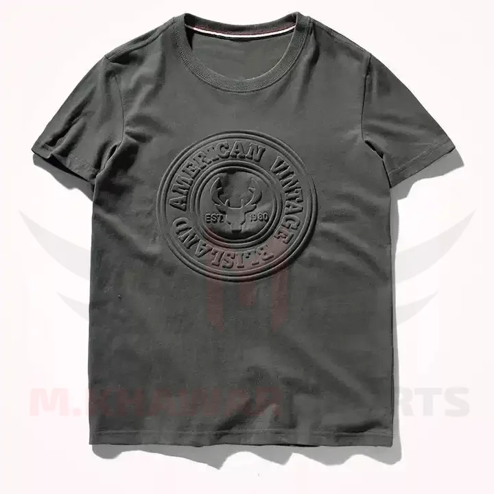 OEM Wholesale Custom 3D Embossed Print T-shirt Oversized High Quality Cheap Price Heavy Weight Custom Screen Printing Shirt