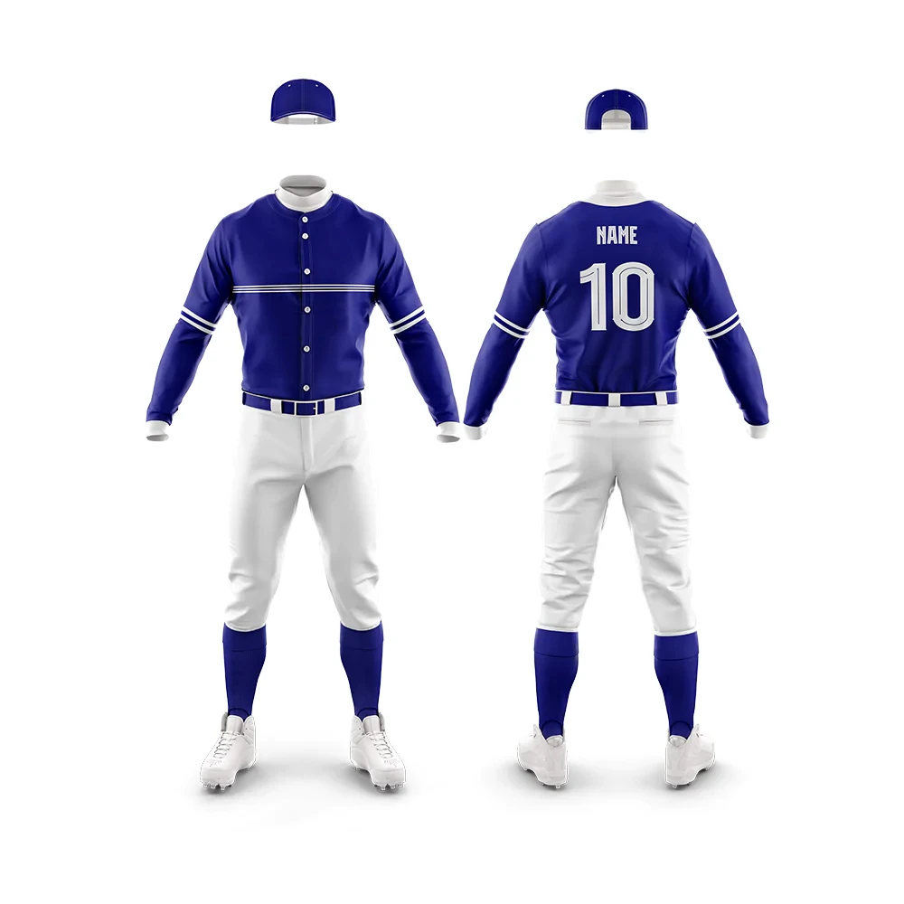 Nice Quality Custom Baseball Jersey Uniform Design Sublimated Youth Button Down Softball Baseball Uniform Set