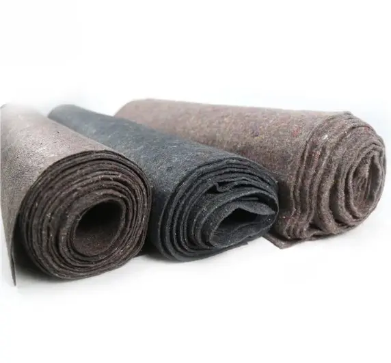 PE Film backing recycled needle punch Felt nonwoven anti-slip painter fleece