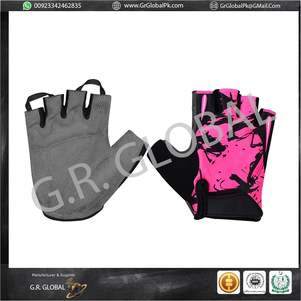 Customizable Design Professional Gym Fitness Breathable Anti-Slip Women Men Half Finger Summer Fishing Cycling Gloves