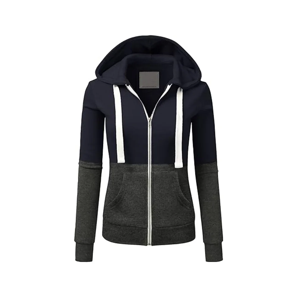 Textiles & Fabrics Hoodie for Women Long Sleeve Casual Zip Up Hoodie Jacket Lightweight Sweatshirt Fashion Design Hoodies