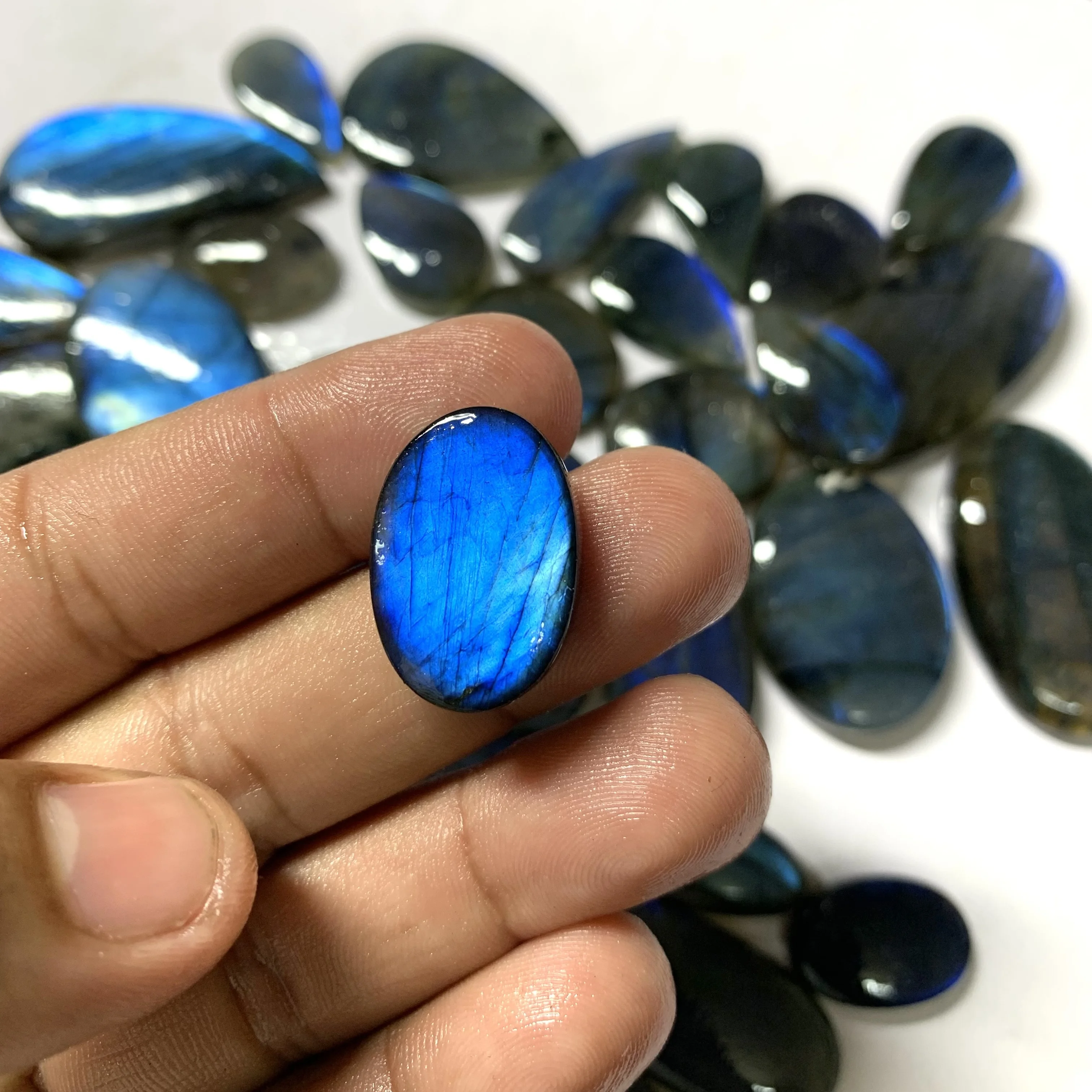 Top Grade Quality Polish Stones Loose Gemstone Natural Blue Power High Grade Gemstones Labradorite