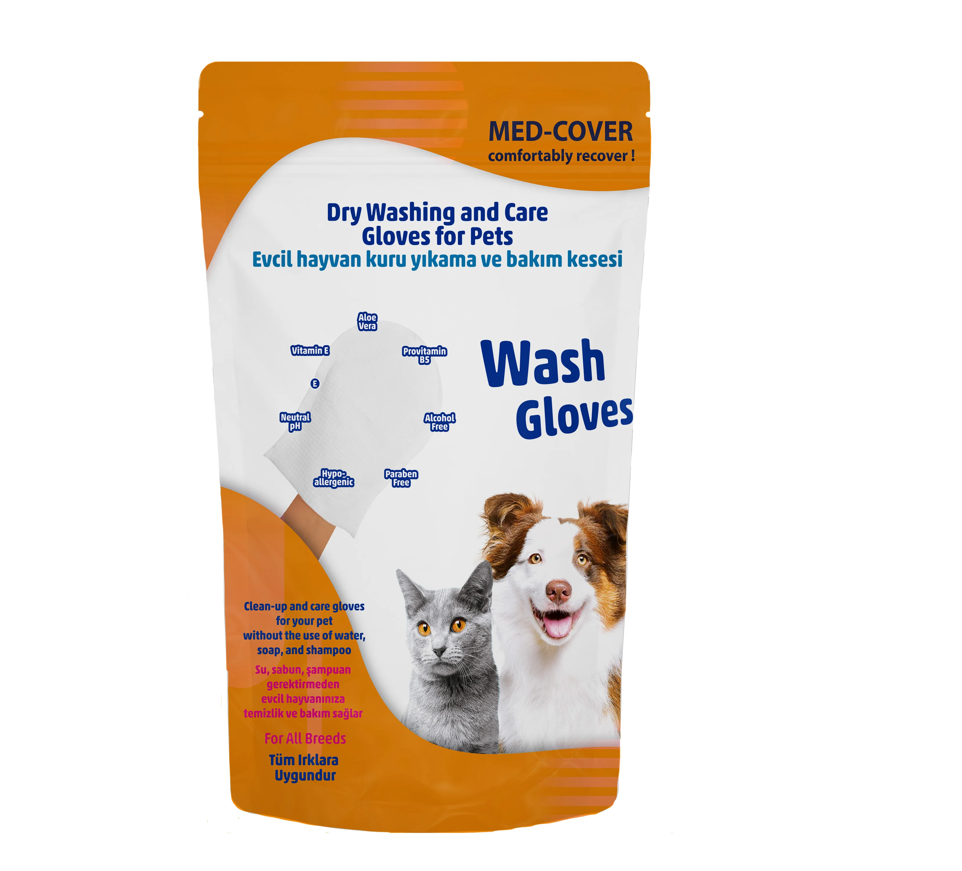 Med-Cover рукавицы для сухой стирки и ухода домашних