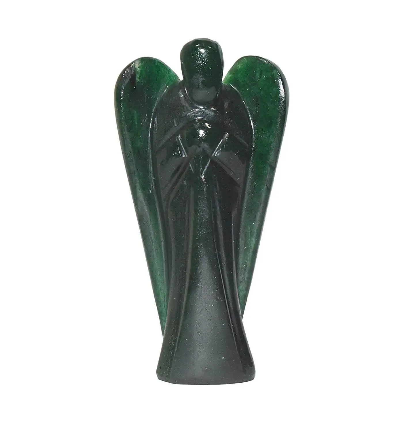 Wholesale 2-Inch Green Jade Angel Crystals Feng Shui Quartz Agate Sculptures Healing Wholesale Green Jade Angel Gemstones Sale