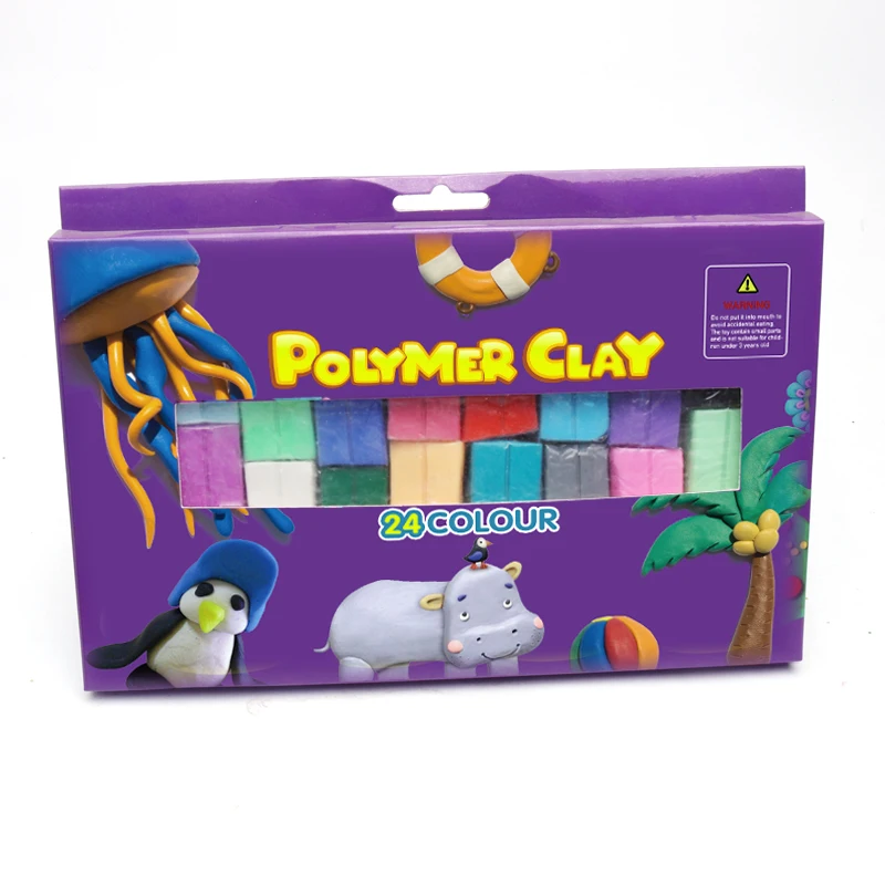 24 Colors Sculpting Wholesale Soft Custom Oven Bake Polymer Clay Set