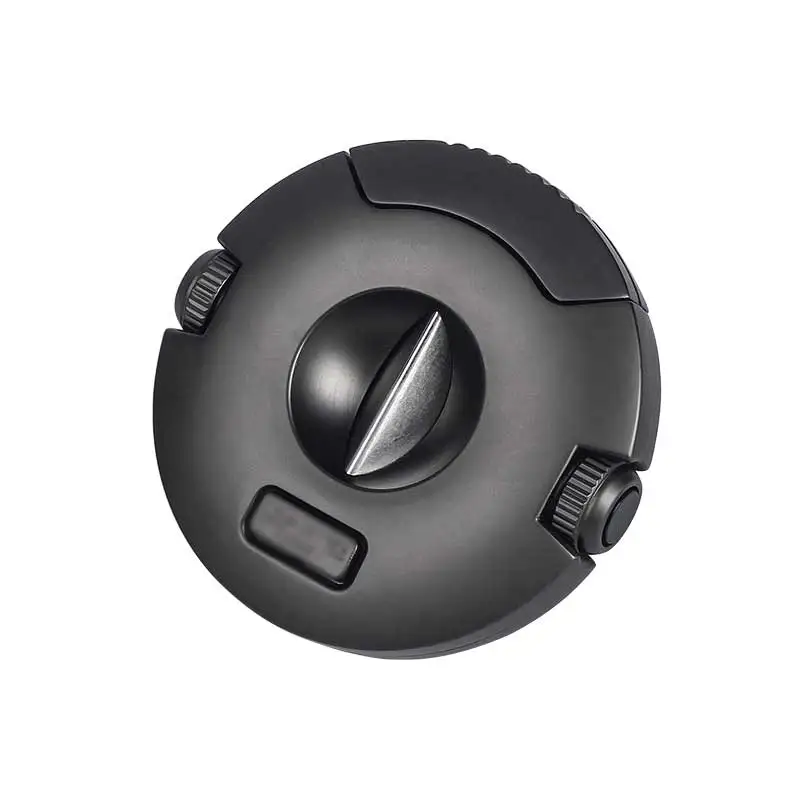 Personalized Logo Table Top Fancy Round Gold Metal Luxury Custom V Cigar Cutters