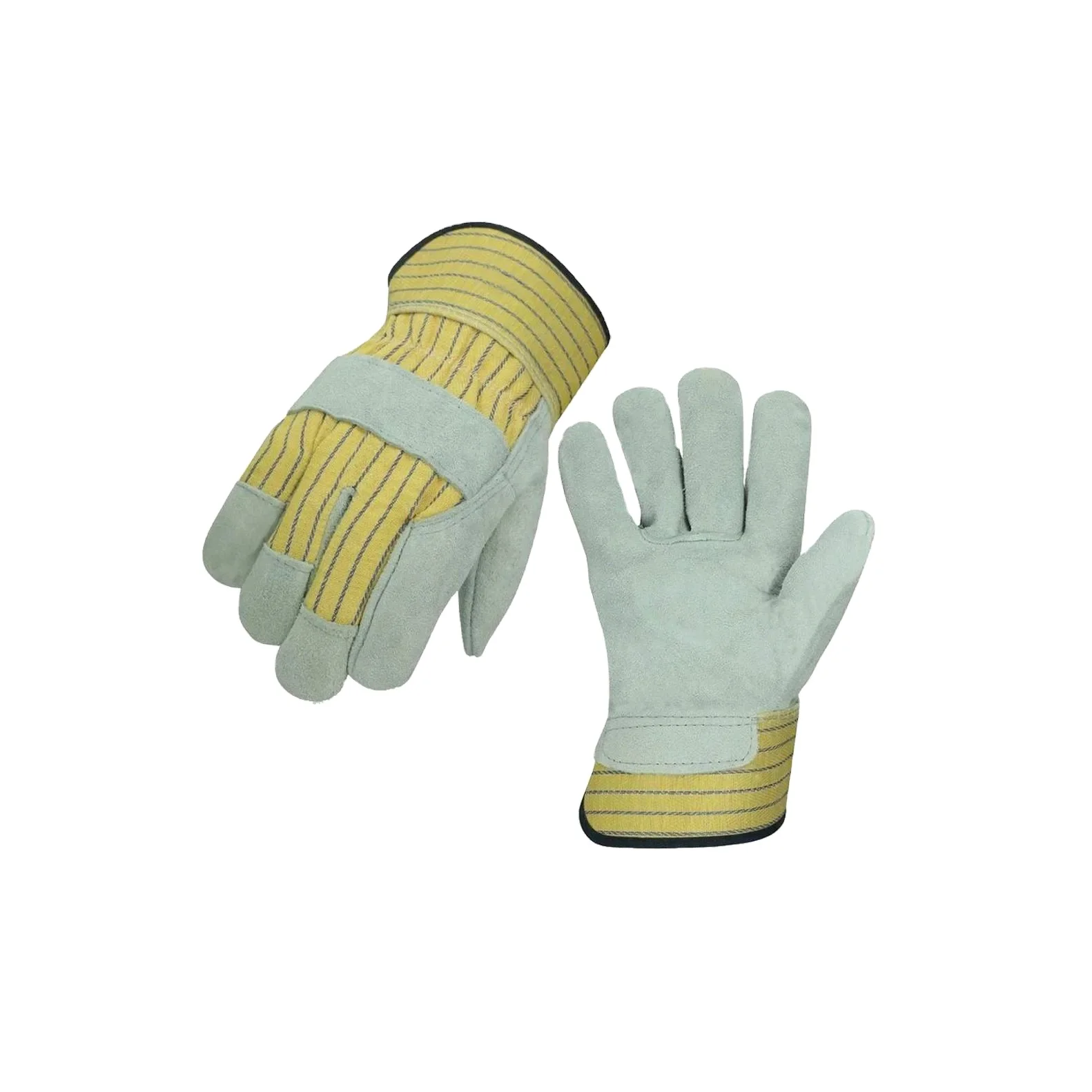 Custom Design Cow Leather Industrial Construction Double Safety Work Hand Protection