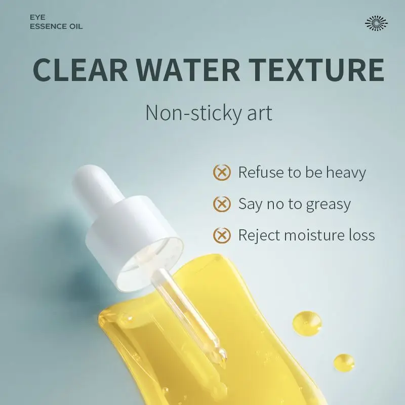 OEM/ODM Essence oil Natural Organic eye Care Reduces Wrinkles Fine Lines Anti Aging Dark Circles Eye Bag Eye Essence oil