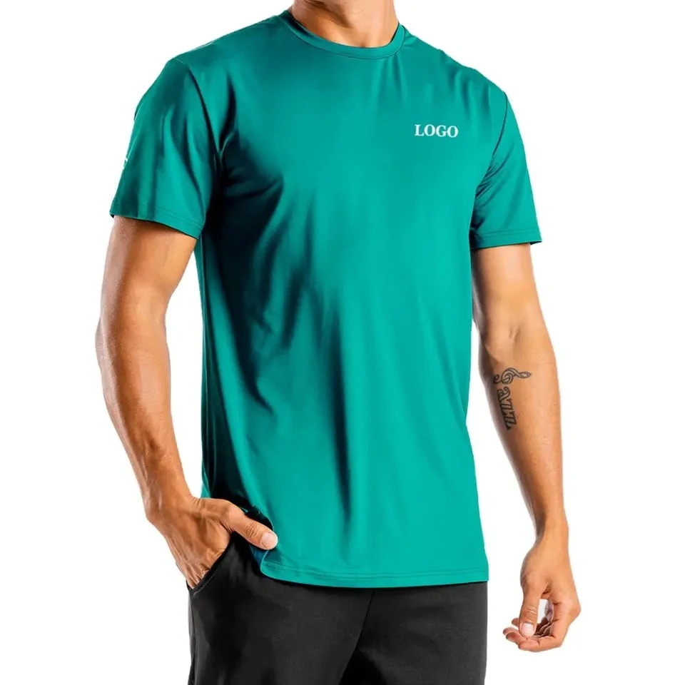 New Brand Clothing Fitness Running Plus Size Men O-Neck T-Shirt / Factory Made Summer Wear Breathable Men in wholesale