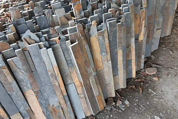 Best Price Sunset Multi Color Slate Stacked Natural Stone Ledger Panel for Wall Cladding Exterior Interior Decor Villa Resort