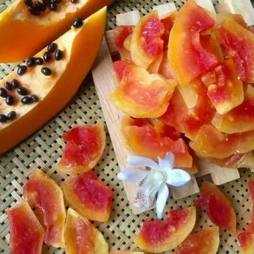 Wholesale OEM Bulk Packing Dried Sliced Sweet Papaya Fruits Soft Dried Papaya Chips Snack for Diet