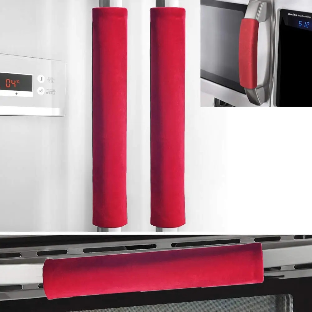 Refrigerator Door Handle Cover Washable Kitchen Appliance Decor Handles Fridge Oven Microwave Dishwasher Antiskid Protector