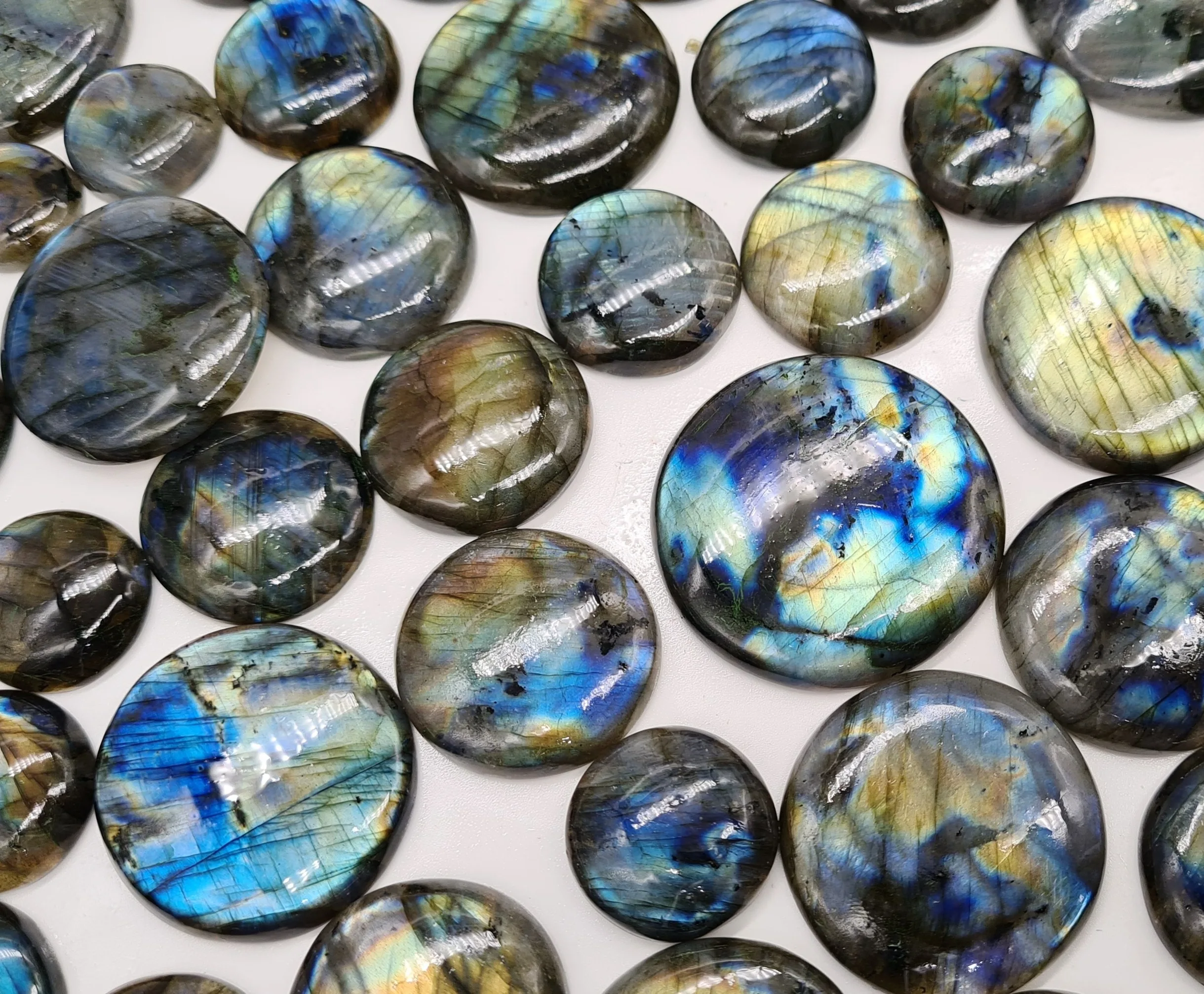 Round Labradorite Cabochon Gemstones Labradorite Gemstone Cabochon in Only Round Shapes