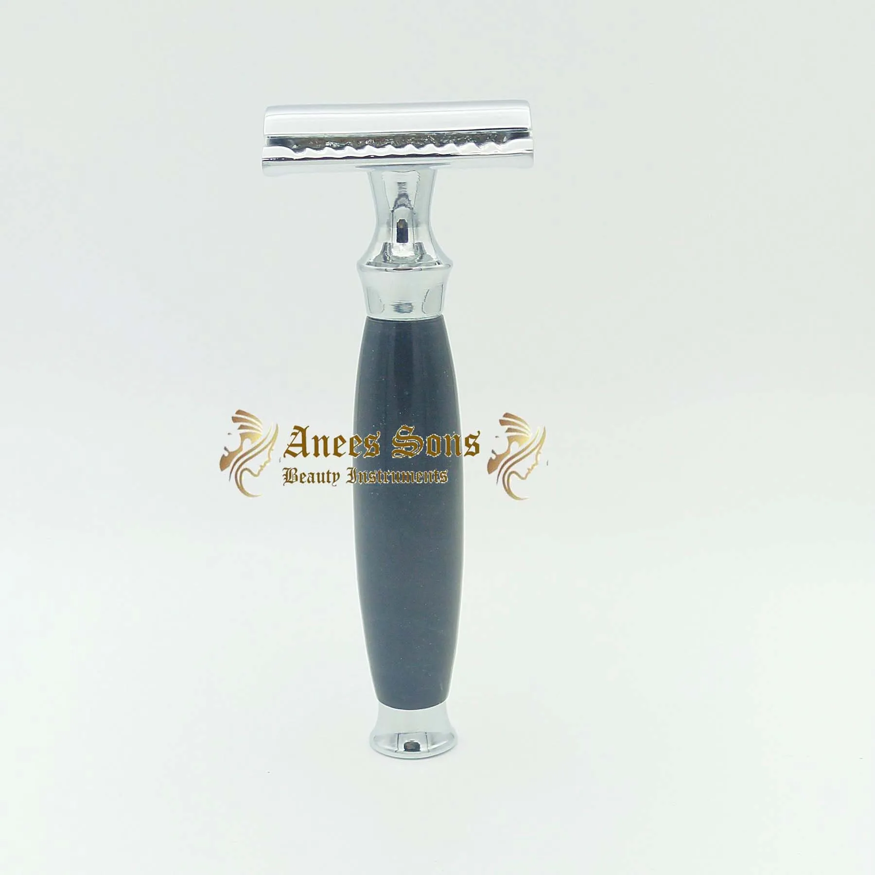 Black Ebony Handle Double Edge Safety Razor Stainless Steel Shaving Razor For Men Women