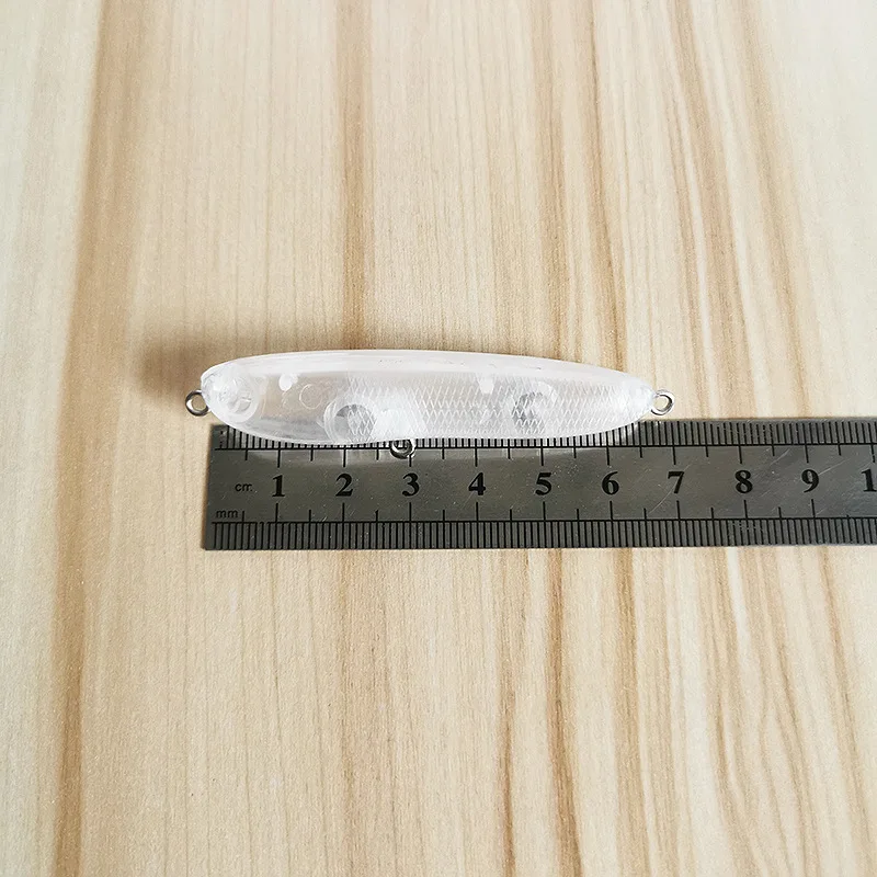 New Product 6g 6.7cm Unpainted Fake Rough Hard Bait Zigzag Dog Floating Water Pencil Lure Bait