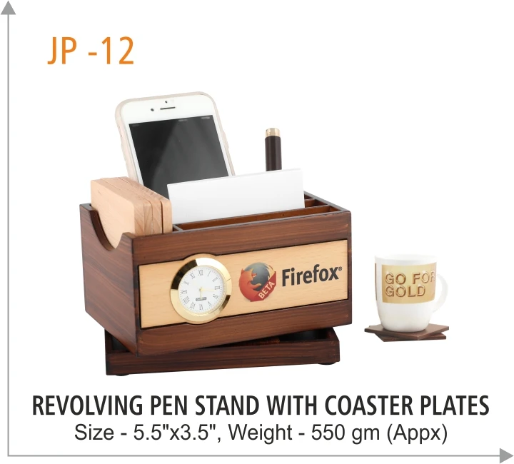 Luxury Design Cheap Price Wooden Pen Stand Pen Phone Holders Table Phone Holder Pen Stand Custom Branding Office Table