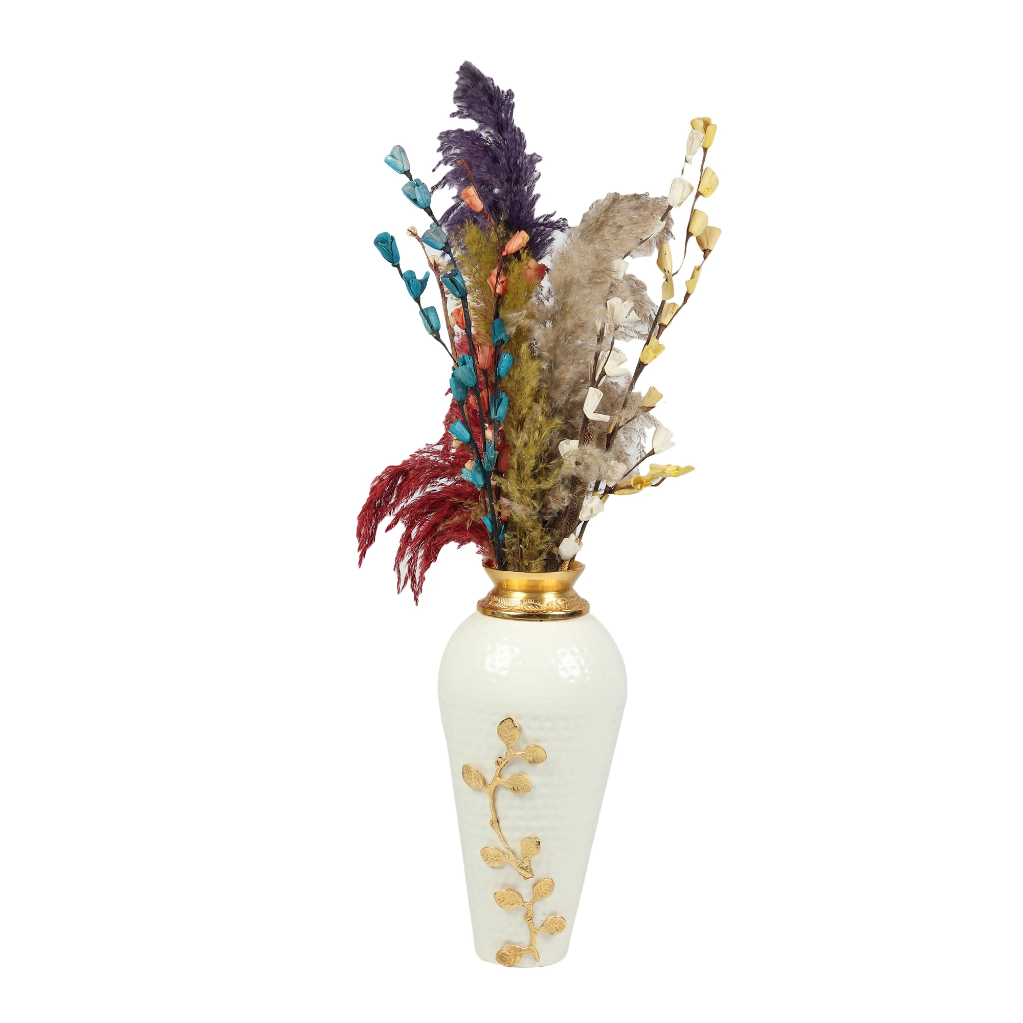 Indian Export Quality Home and Garden Decoration Metal Vases Available at Wholesale Supply Crystal metal vases