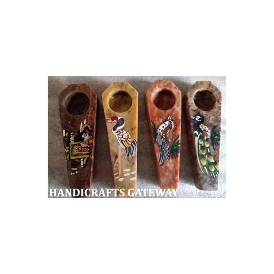 Beautiful Handicraft Items For Cheap Prices Natural Soapstone Smoking Hookah With Royal Swag And Italian Style Soapstone Hookah
