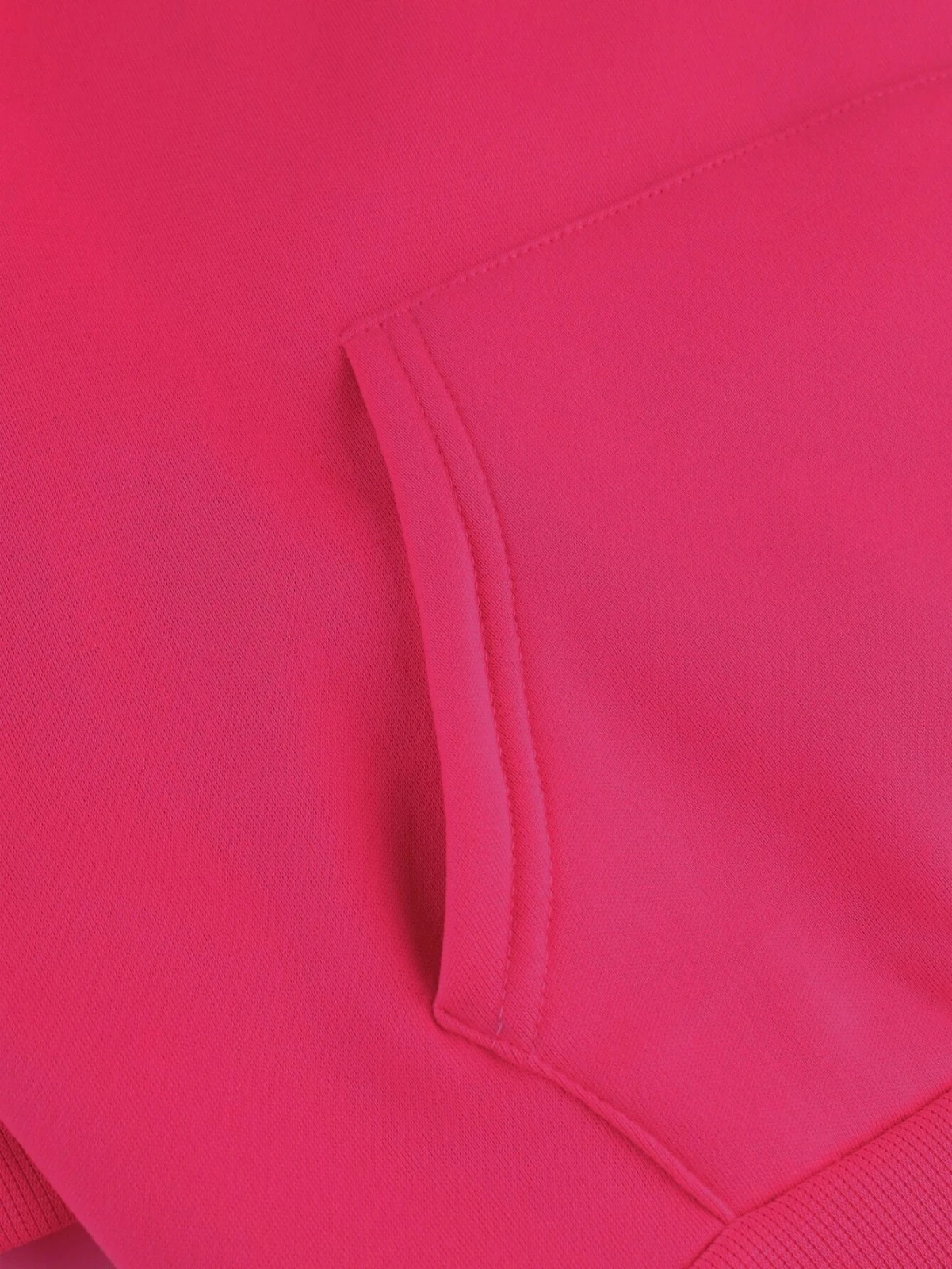 Oversized Solid color Women Crop Top Hoodies with Kangaroo Pockets Casual Pink Cotton Stylish Pullover hoodies customized